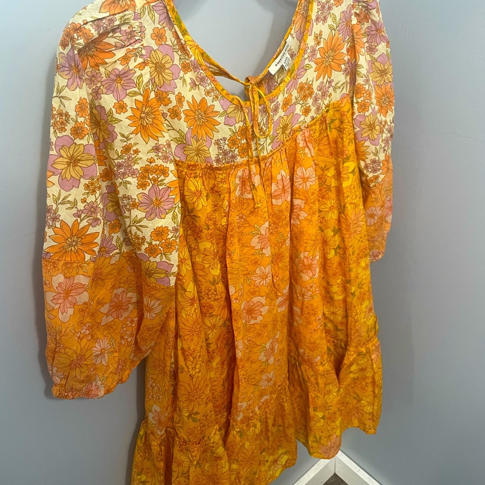 American Eagle floral fall dress